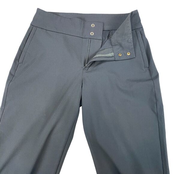 Eddie Bauer Pants Womens Sz 2 Gray Ankle Slit Zipper Pockets Flat Front Outdoor - Picture 14 of 16